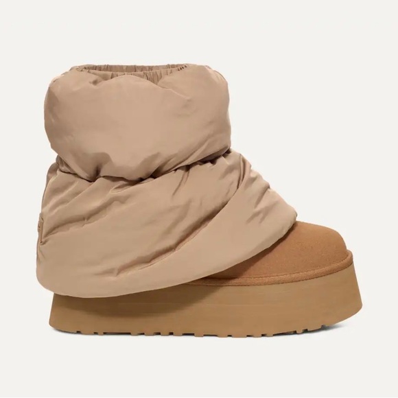 UGG Shoes - Ugg Classic Mini Dipper Puffer chestnut women’s 9